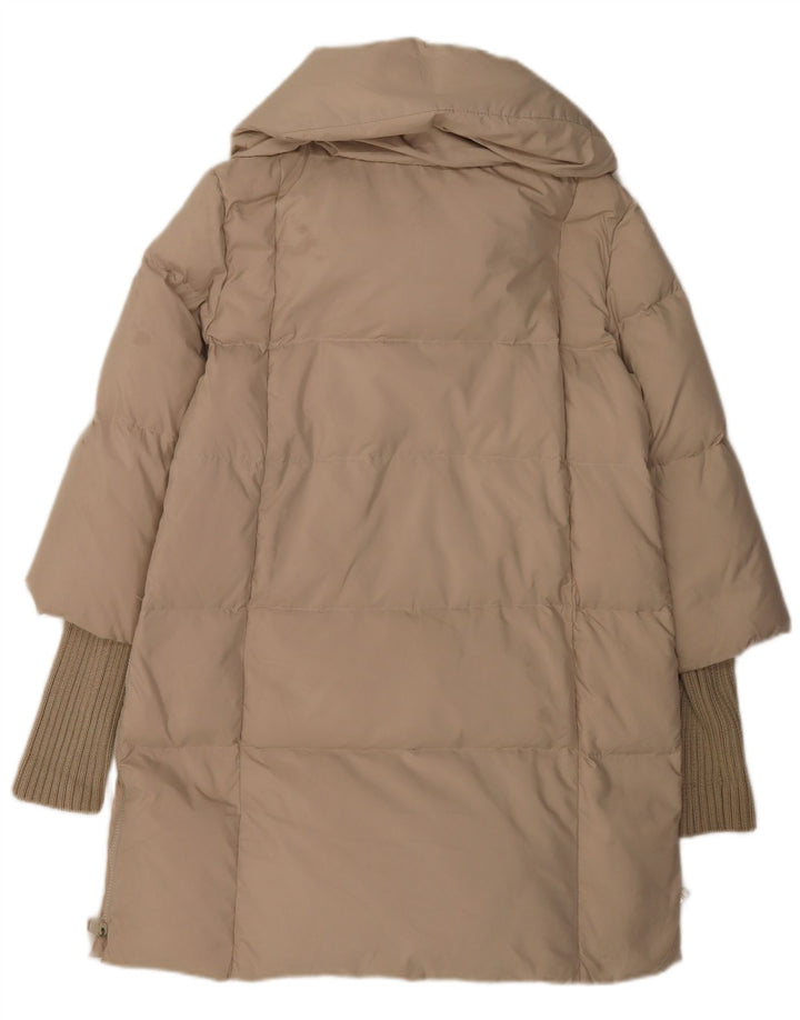Jaqueta acolchoada feminina Max & Co. UK 10 poliéster bege pequeno