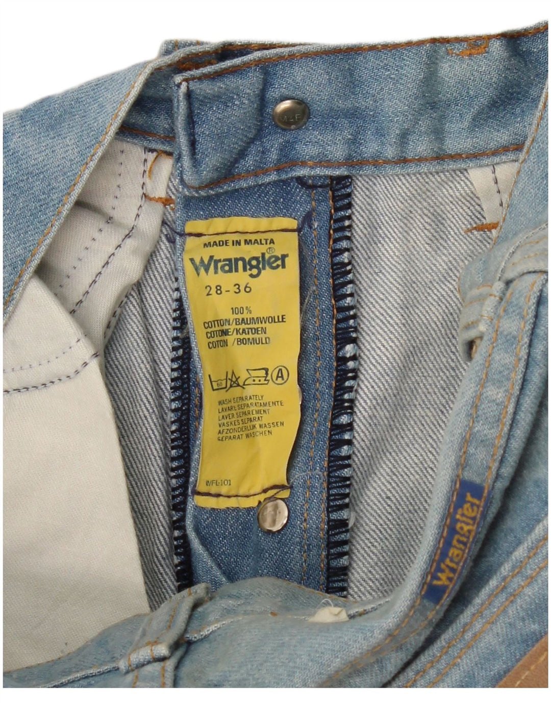 Jeans Wrangler Feminino Slim W28 L36 Azul Algodão