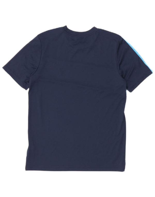 Camiseta Adidas Menino 13-14 Anos Azul Marinho Colorblock Poliéster