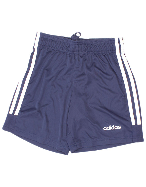 Shorts esportivos Adidas Boys Climalite 9-10 anos azul marinho poliéster