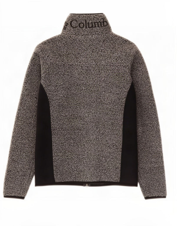 Columbia Womens Fleece Jacket UK 6 XS Cinza Colourblock Poliéster Esportes