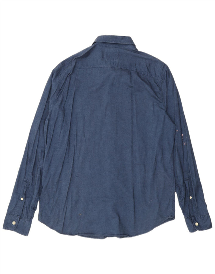 Camisa masculina Hollister XL azul algodão