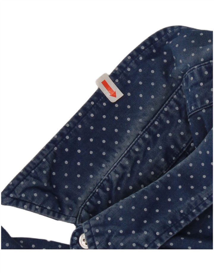 Camisa masculina Levi's grande algodão manchado azul