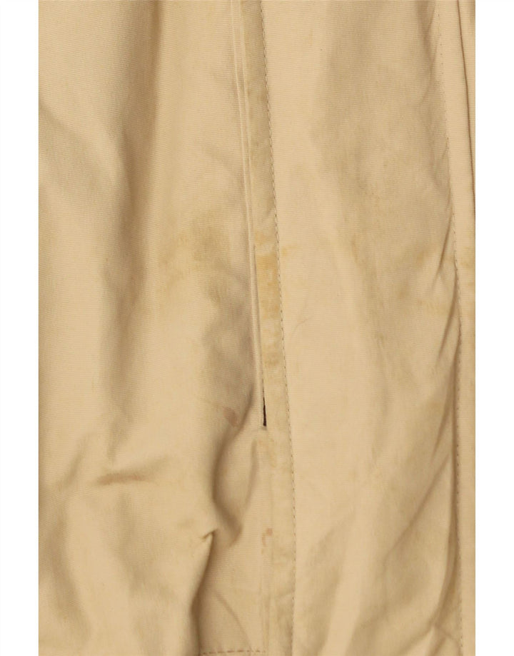 Jaqueta corta-vento masculina ASICS com capuz UK 36 pequena poliamida bege