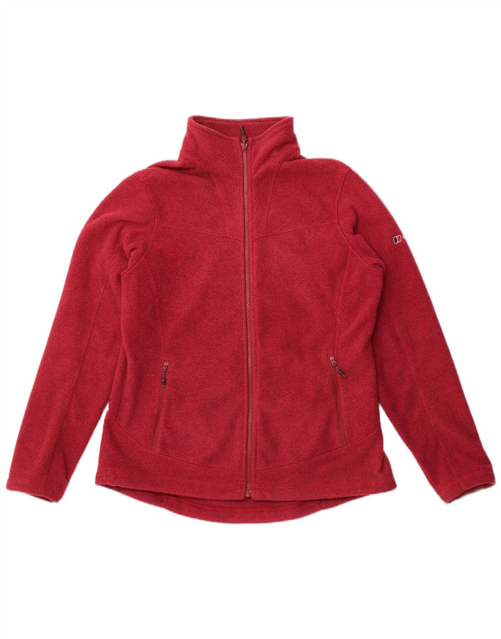 Jaqueta de lã feminina Berghaus UK 16 grande Borgonha