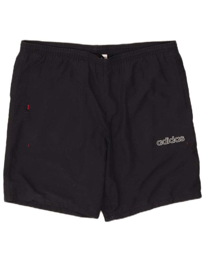 Shorts esportivos masculinos Adidas grandes poliéster azul marinho