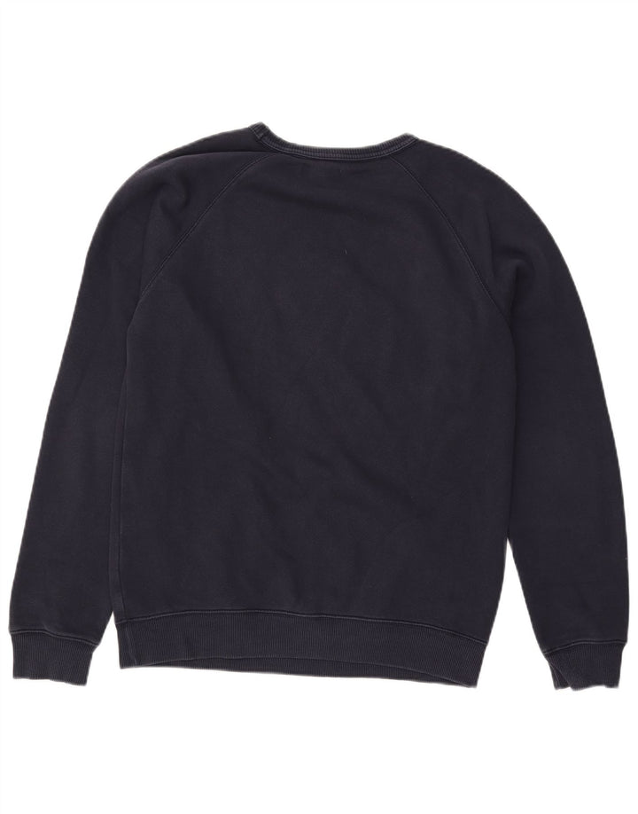 Adidas Mens Graphic Moletom Jumper Pequeno Algodão Azul Marinho