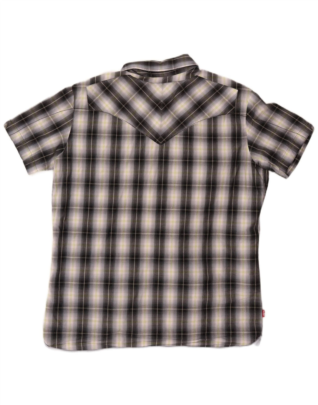 Camisa masculina de manga curta LEVI'S 2XL algodão xadrez preto