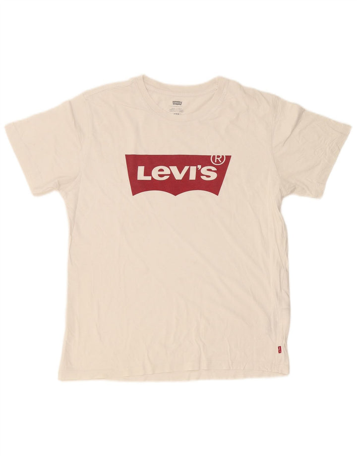 Camiseta gráfica masculina Levi's Top médio algodão branco