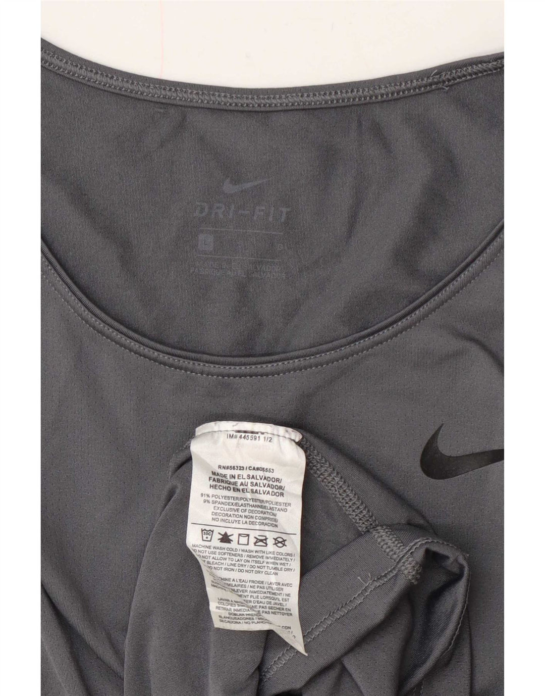 Camiseta Nike Feminina Dri Fit Top UK 16 Grande Cinza Poliéster