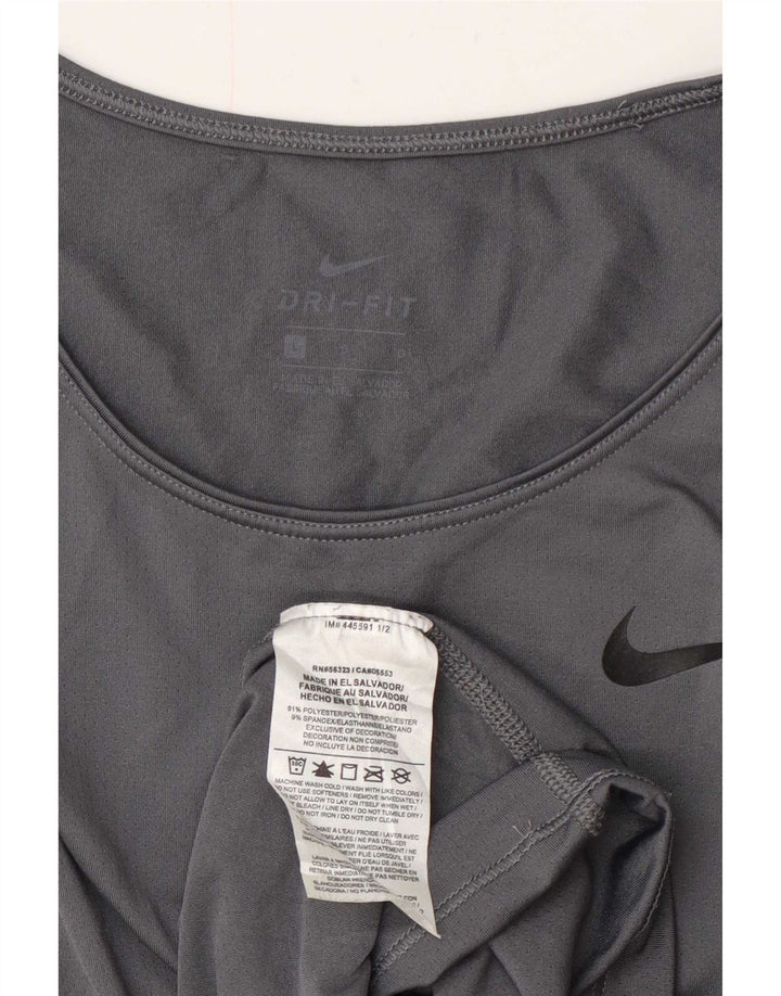 Camiseta Nike Feminina Dri Fit Top UK 16 Grande Cinza Poliéster