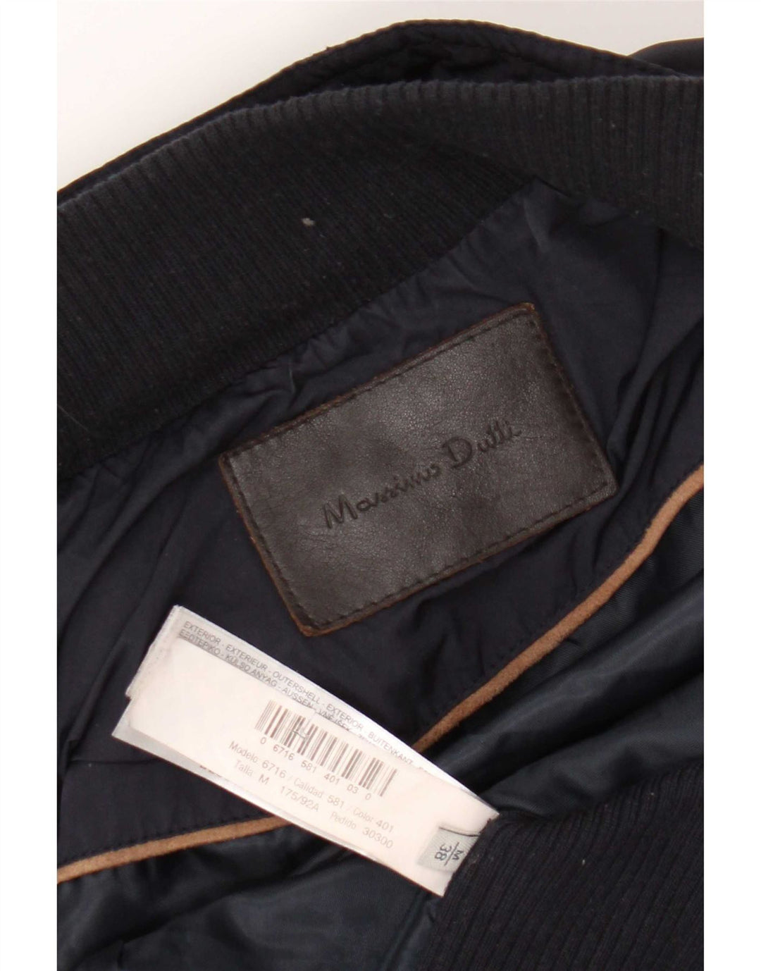 Jaqueta acolchoada feminina Massimo Dutti EU 38 médio azul marinho colorblock