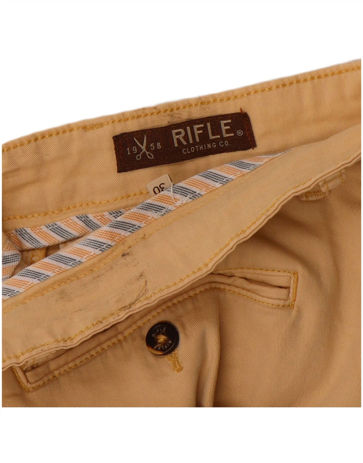 Rifle Mens Chino Shorts W30 Médio Bege