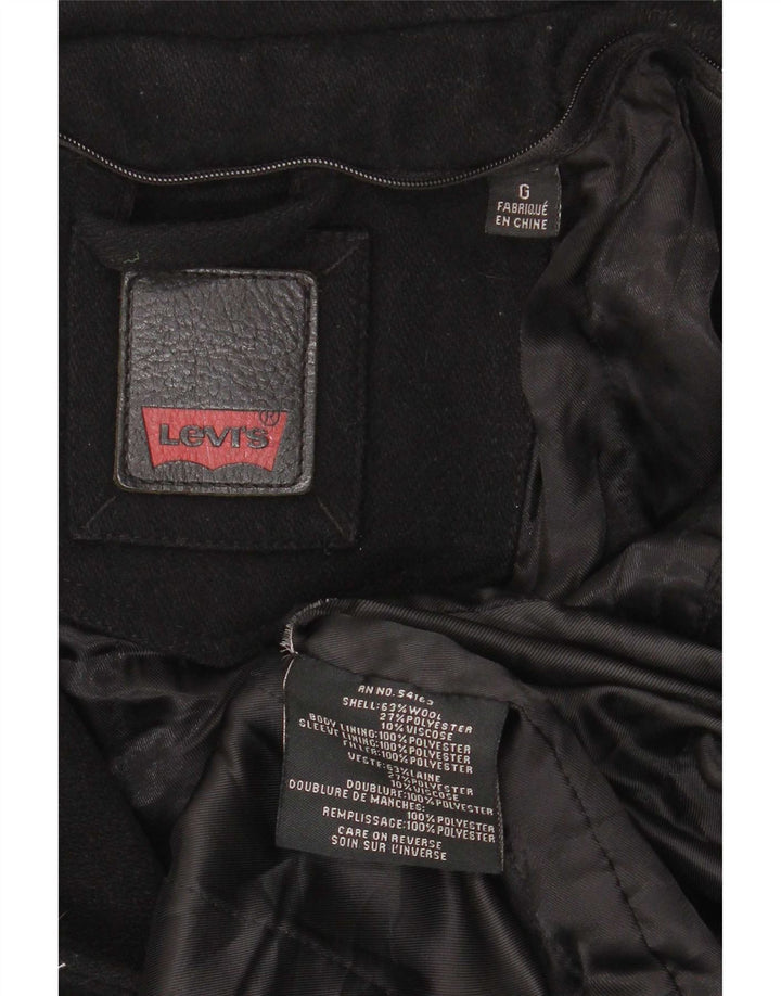 Jaqueta utilitária masculina Levi's UK 40 grande lã preta