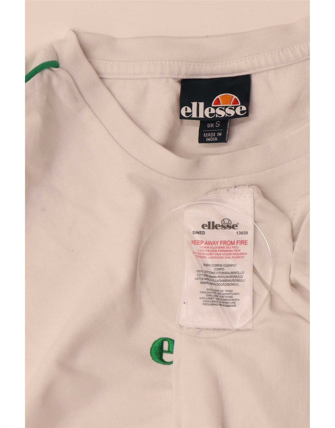 Camiseta masculina Ellesse com estampa gráfica pequena de algodão branco