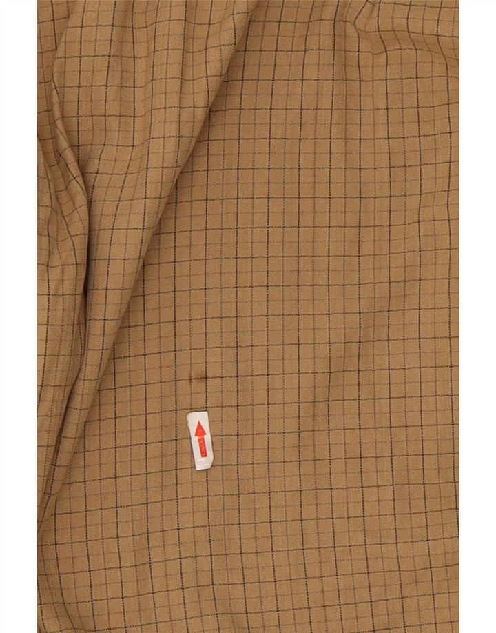 Camisa masculina de flanela Nautica 2XL algodão xadrez bege