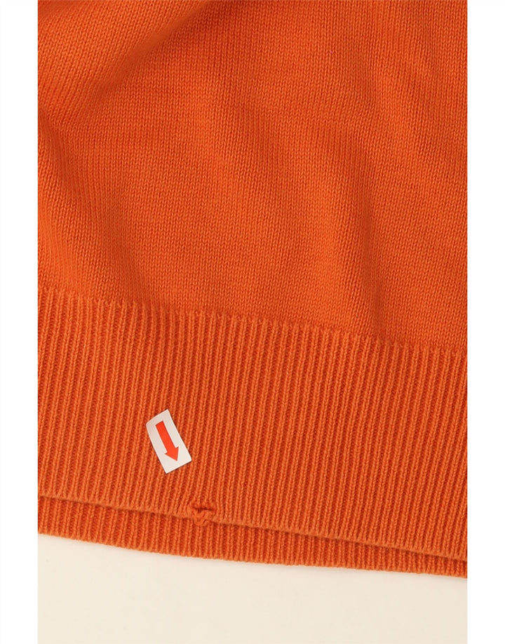 TIMBERLAND Mens Slim Fit Crew Neck Jumper Sweater Medium Orange Cotton Vintage Timberland and Second-Hand Timberland from Messina Hembry 