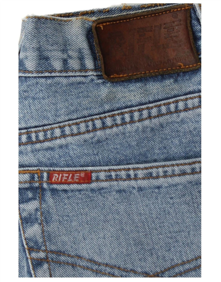 RIFLE Calça jeans reta cortada masculina W26 L25 azul