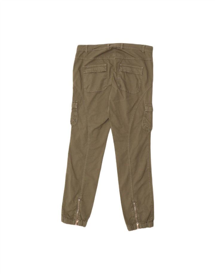 BENETTON Womens Joggers Cargo Trousers IT 44 Medium W34 L31 Khaki Cotton Vintage Benetton and Second-Hand Benetton from Messina Hembry 