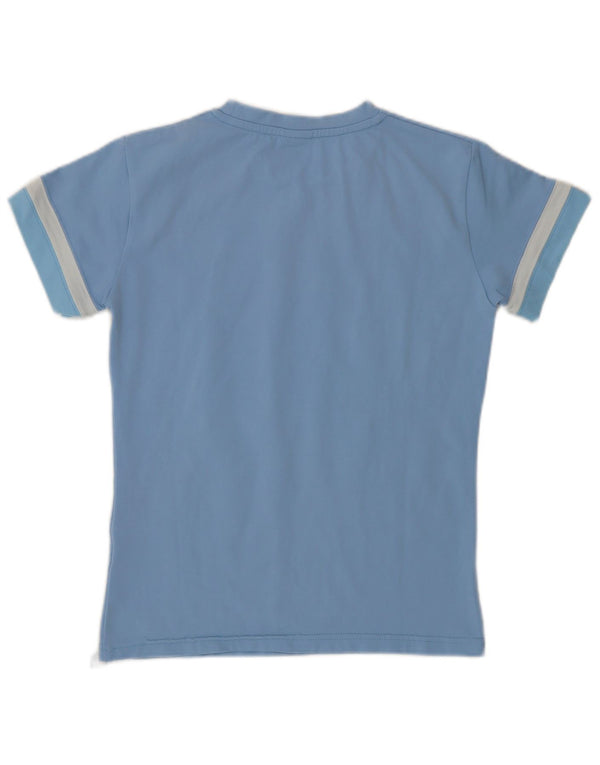 Camiseta feminina Nike UK 14/16 grande bloco colorido azul