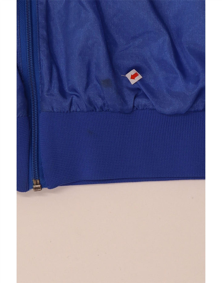 Frank Shorter Jaqueta masculina de agasalho grande azul colorblock nylon