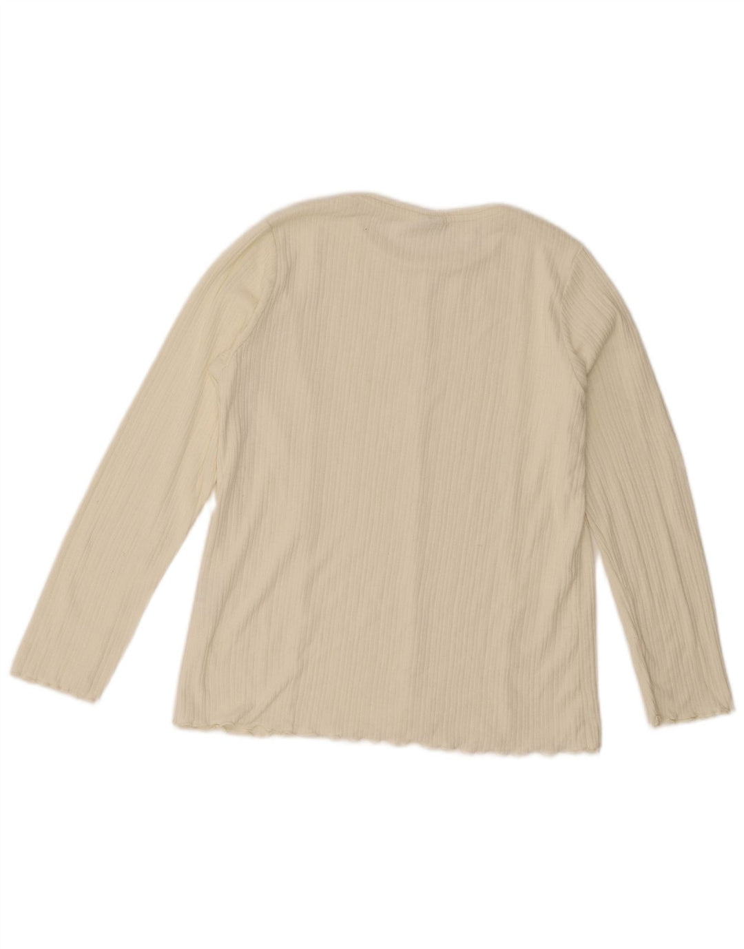 Zara Meninas Top Manga Comprida 13-14 Anos Poliéster Branco