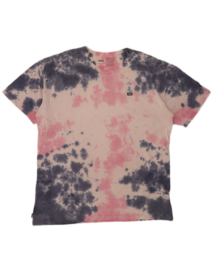 Camiseta masculina VANS Top XL rosa tie-dye algodão