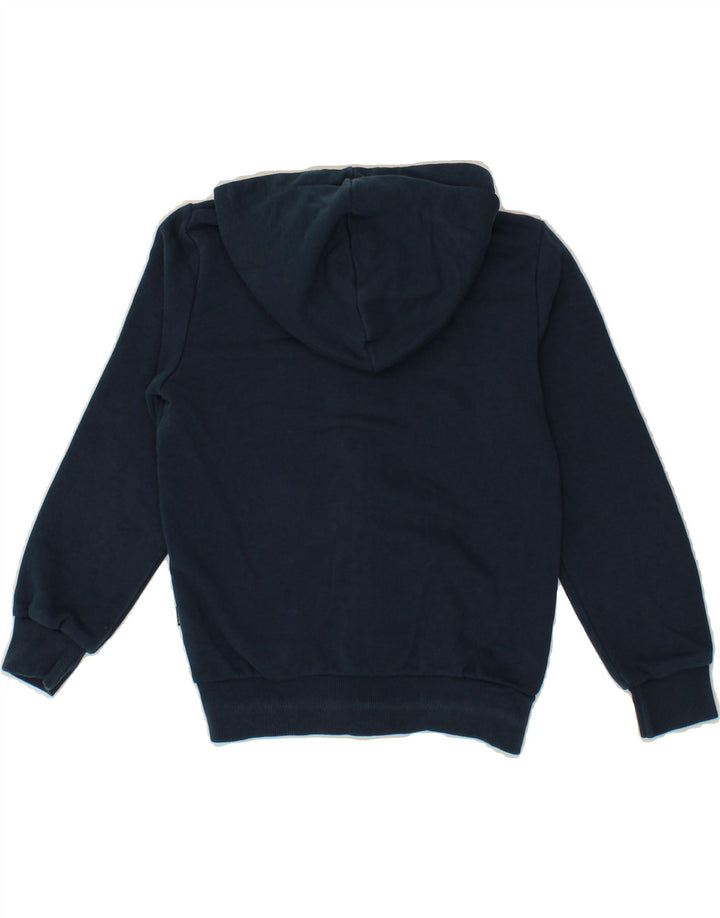 PUMA Boys Graphic Zip Hoodie Sweater 9-10 Years Navy Blue Cotton Vintage Puma and Second-Hand Puma from Messina Hembry 