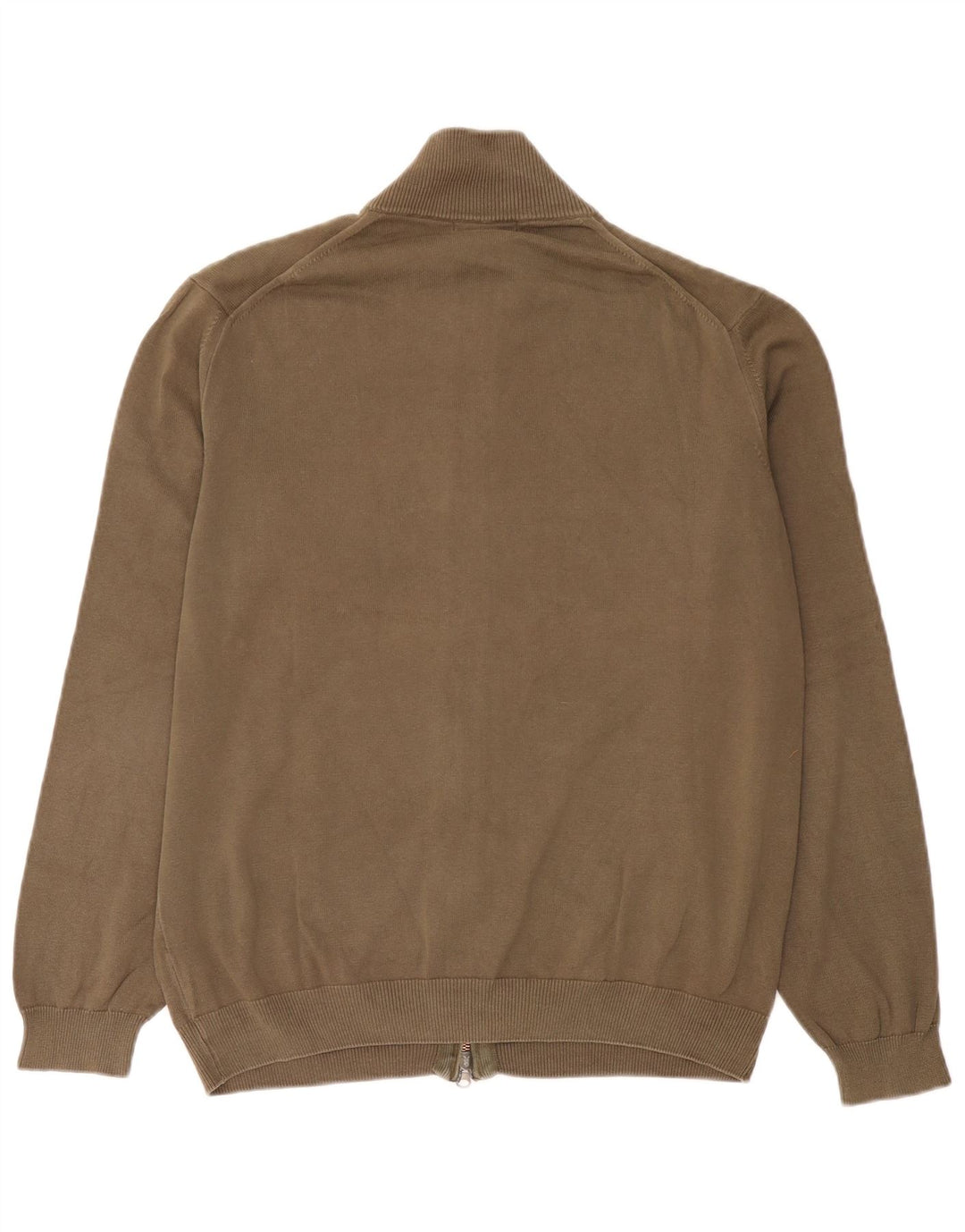 Suéter cardigã masculino Massimo Dutti grande algodão cáqui