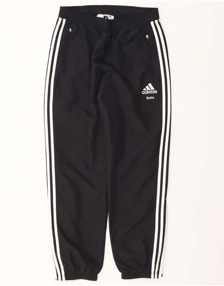 Adidas Mens Treino Calças Joggers Médio Preto Listrado Poliéster