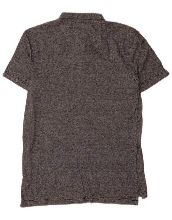 Camisa polo masculina Quiksilver Regular Fit pequena listrada cinza de algodão