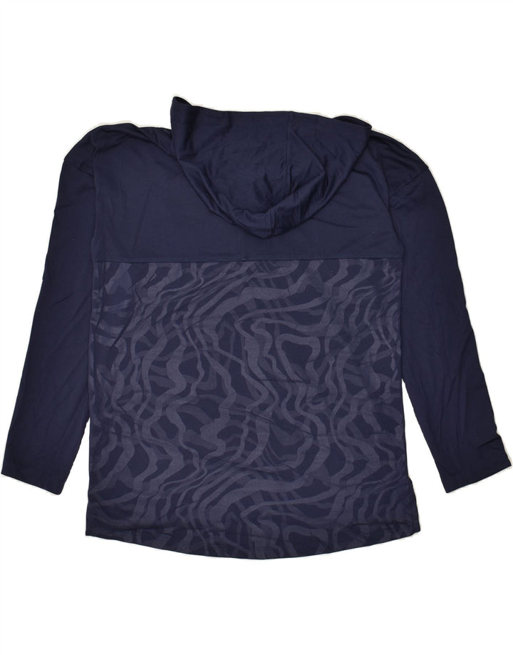 UNDER ARMOUR Mens Abstract Pattern Hoodie Jumper Medium Navy Blue | Vintage Under Armour | Thrift | Second-Hand Under Armour | Used Clothing | Messina Hembry 
