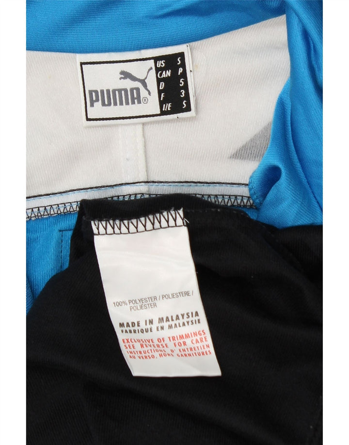 PUMA Mens Graphic Tracksuit Top Jacket pequeno preto colorblock poliéster