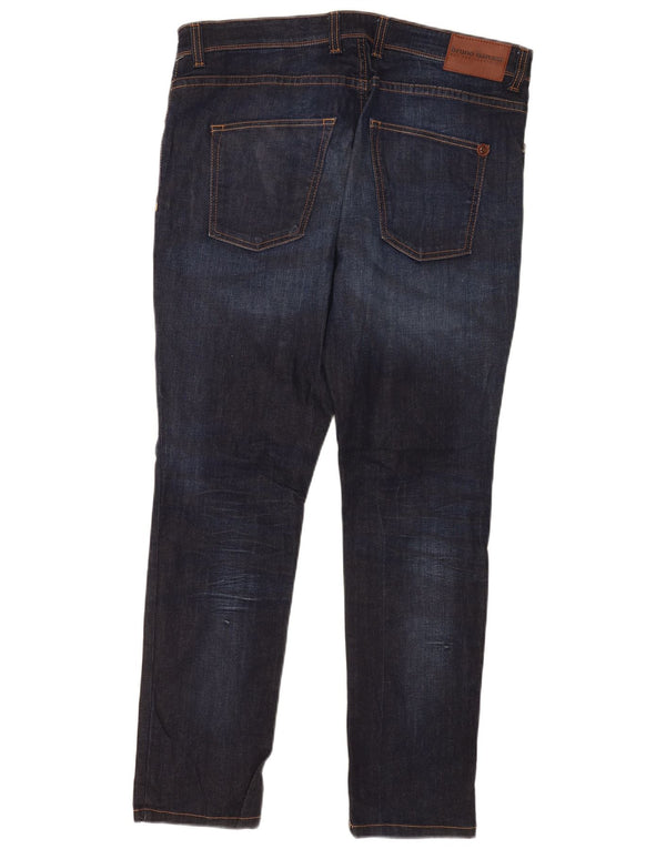 Bruno Banani Mens Slim Jeans W36 L32 Azul Marinho Algodão