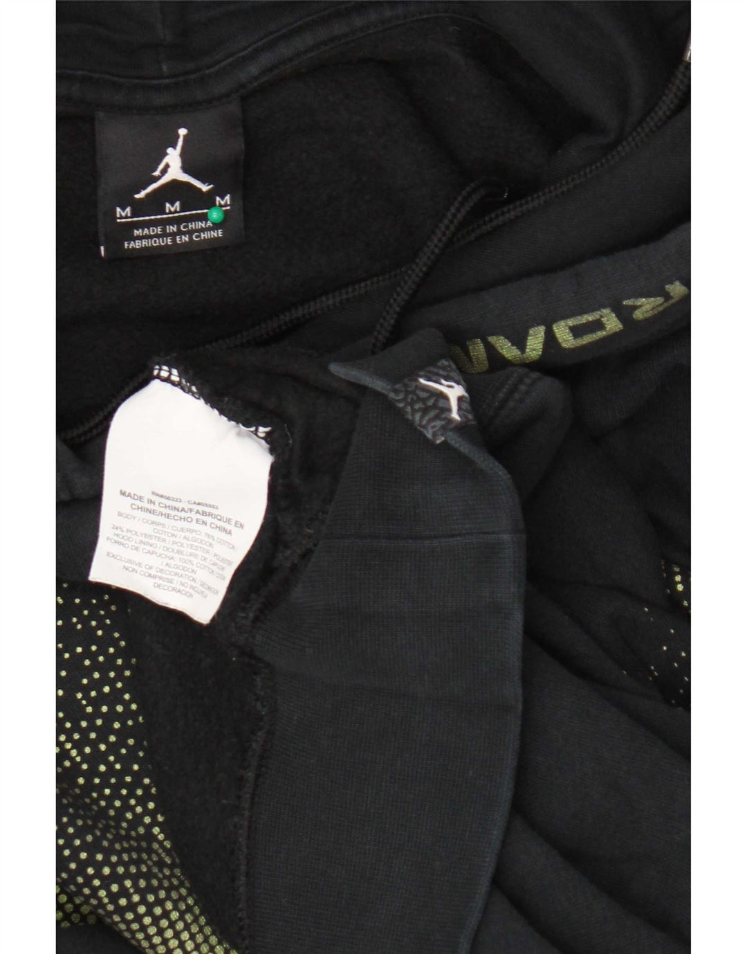 Jordan masculino gráfico moletom com capuz médio preto colorblock algodão