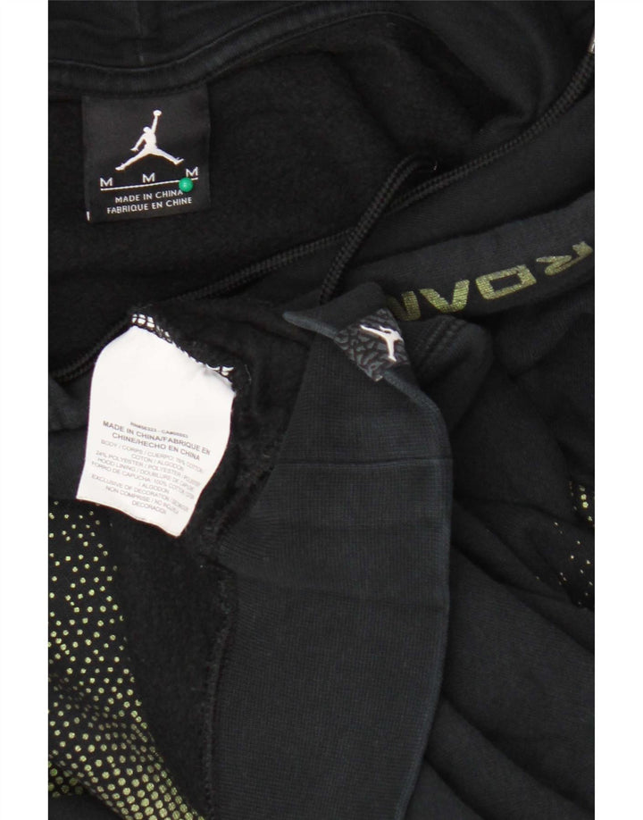 Jordan masculino gráfico moletom com capuz médio preto colorblock algodão