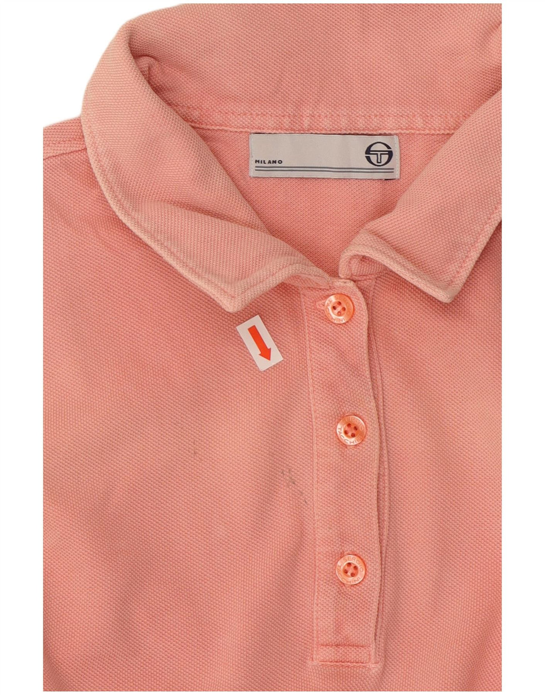 Camisa pólo feminina SERGIO TACCHINI UK 12 médio algodão rosa