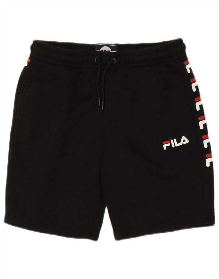 Shorts esportivos Fila Boys Graphic 13-14 anos preto poliéster