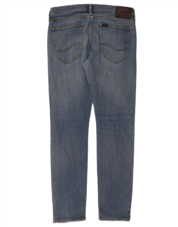 LEE Womens Luke Slim Jeans W32 L32 Azul Algodão