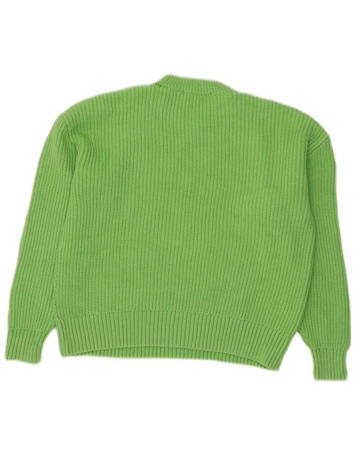 Suéter feminino Marks & Spencer com gola redonda e gola redonda Reino Unido 14 verde médio