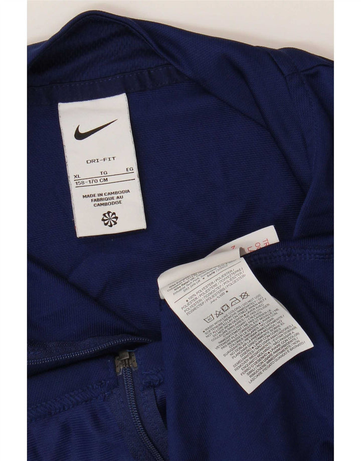 Jaqueta de treino Nike Boys 12-13 anos XL azul marinho poliéster