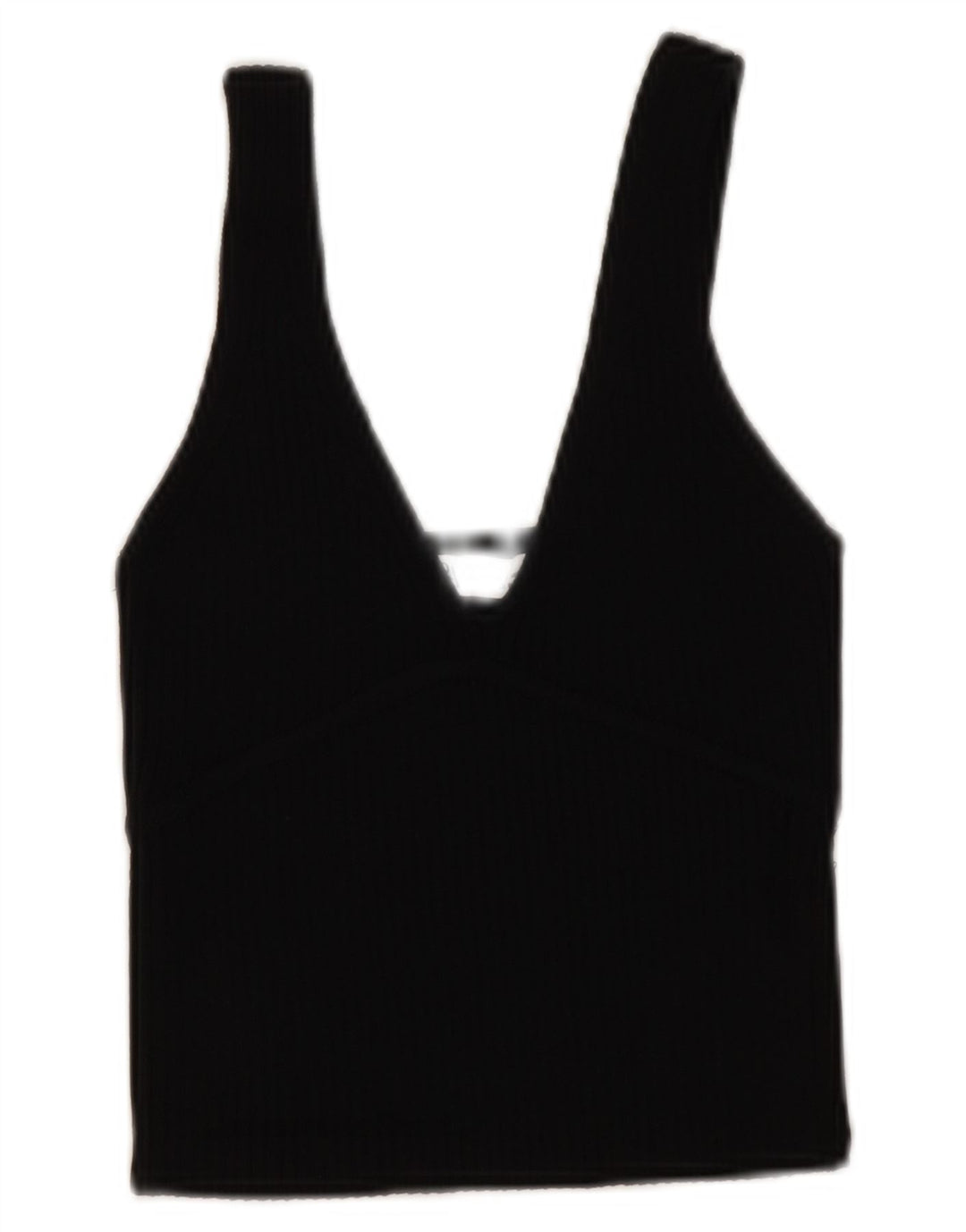 Blusa feminina sem mangas Zara Top UK 10 pequena preta