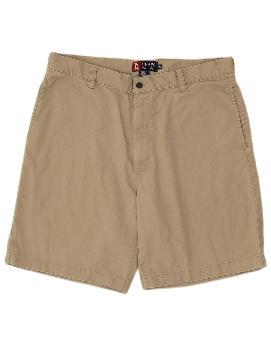 Shorts Chino Masculino Chaps W36 Grande Algodão Bege