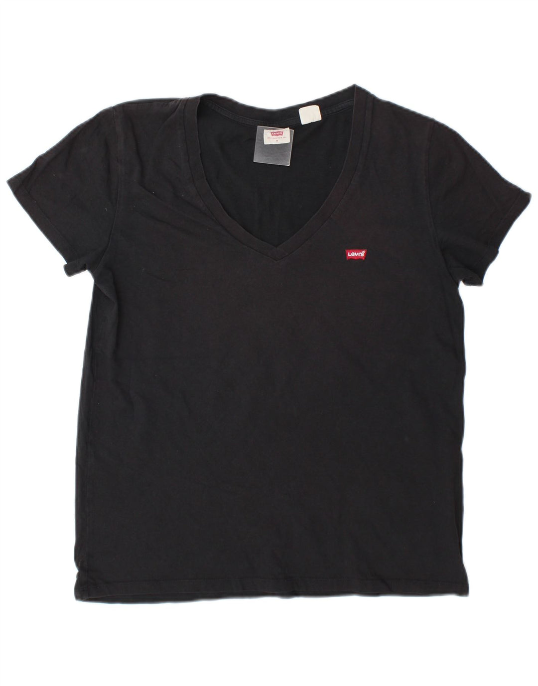 Camiseta feminina Levi's UK 14 algodão cinza médio