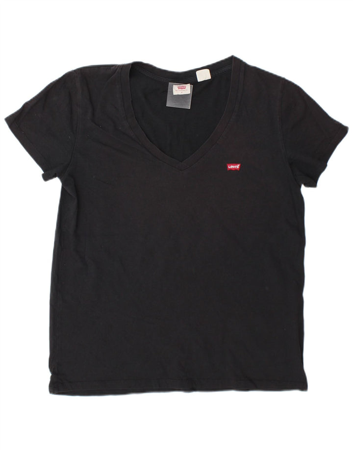 Camiseta feminina Levi's UK 14 algodão cinza médio