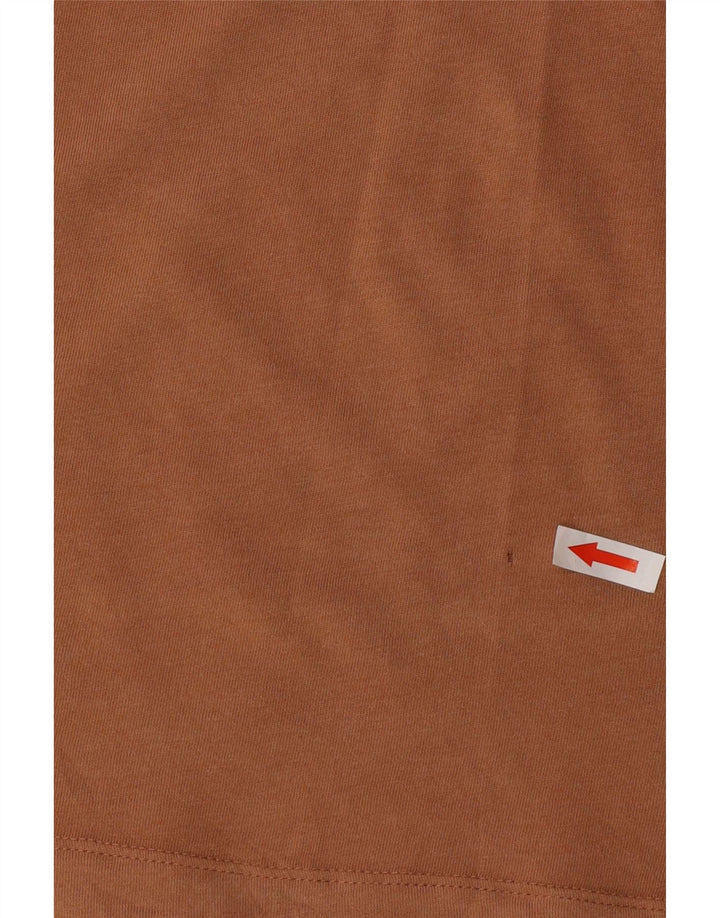 Nike Mens Camiseta Top Pequeno Algodão Marrom