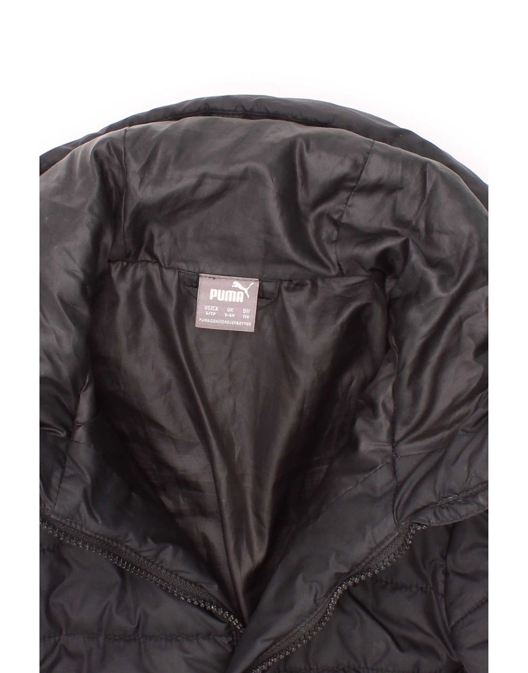 Casaco acolchoado com capuz Puma Boys 5-6 anos preto poliéster