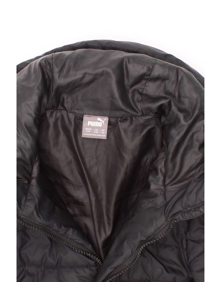 Casaco acolchoado com capuz Puma Boys 5-6 anos preto poliéster