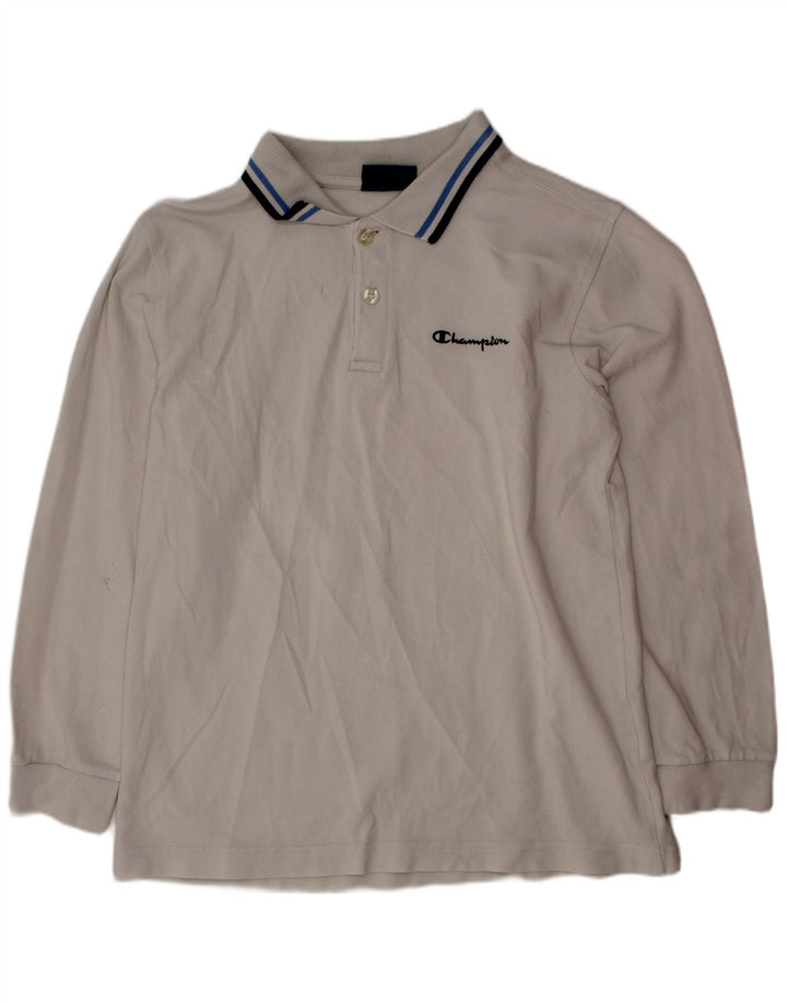 Camisa pólo CHAMPION Menino Manga Longa 9-10 Anos Médio Branco