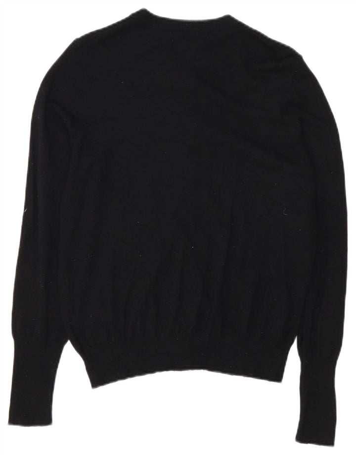Suéter cardigã feminino MARKS & SPENCER Reino Unido 12 viscose preta média